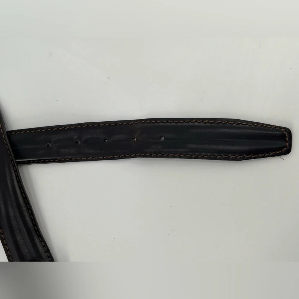 Vintage Vera‎ Pelle Dark Brown Leather Belt 40